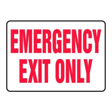Accuform Accuform Exit Safety Sign, 10inW x 7inH, Adhesive Vinyl MEXT584VS